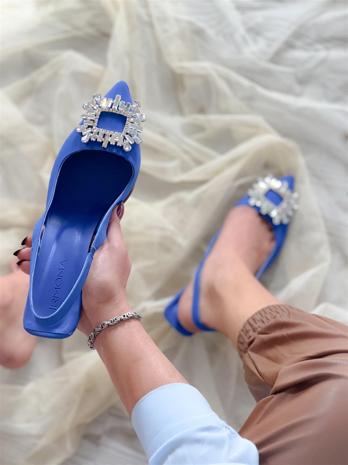 ZARRY SAKS TAŞLI TOPUKLU AYAKKABI