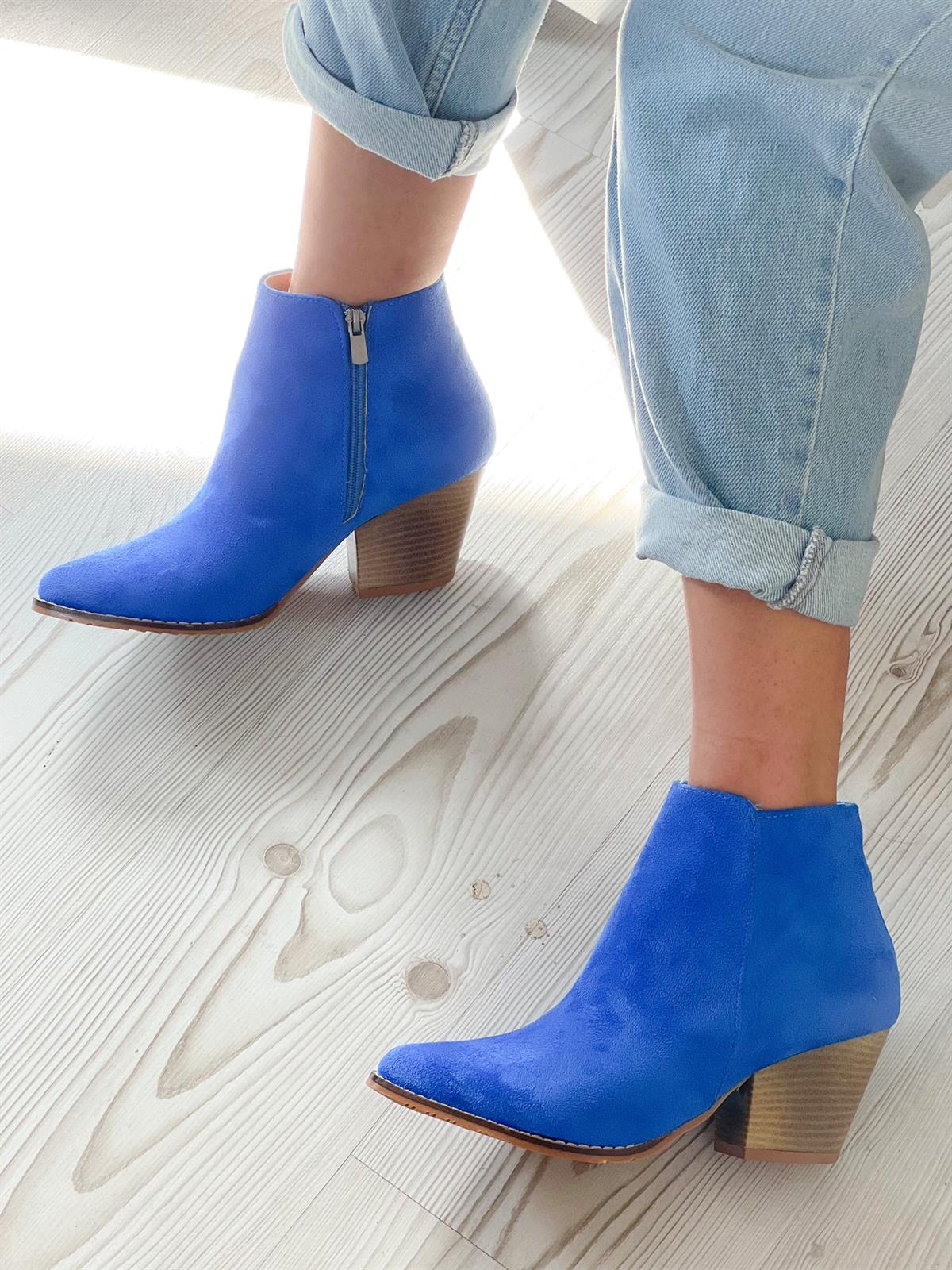 DALİDA SAKS SÜET DALLAS WESTERN MİNİ BOT
