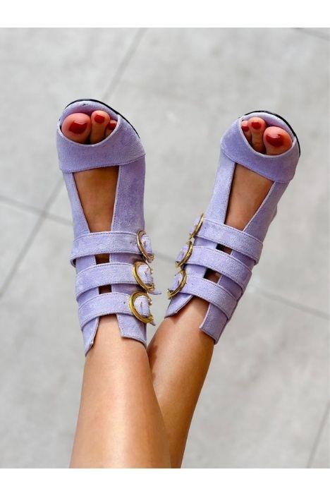 ELLAS LİLA SUET TOKALI YAZLIK BOT SANDALET