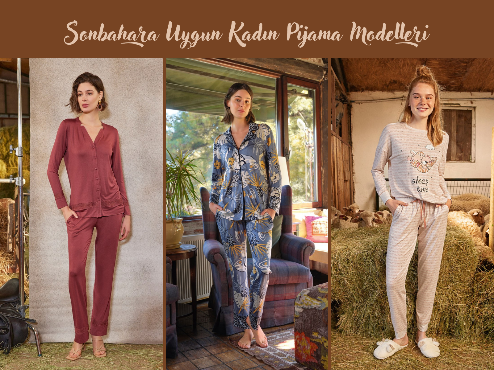 Sonbahara Uygun Kadın Pijama Modelleri