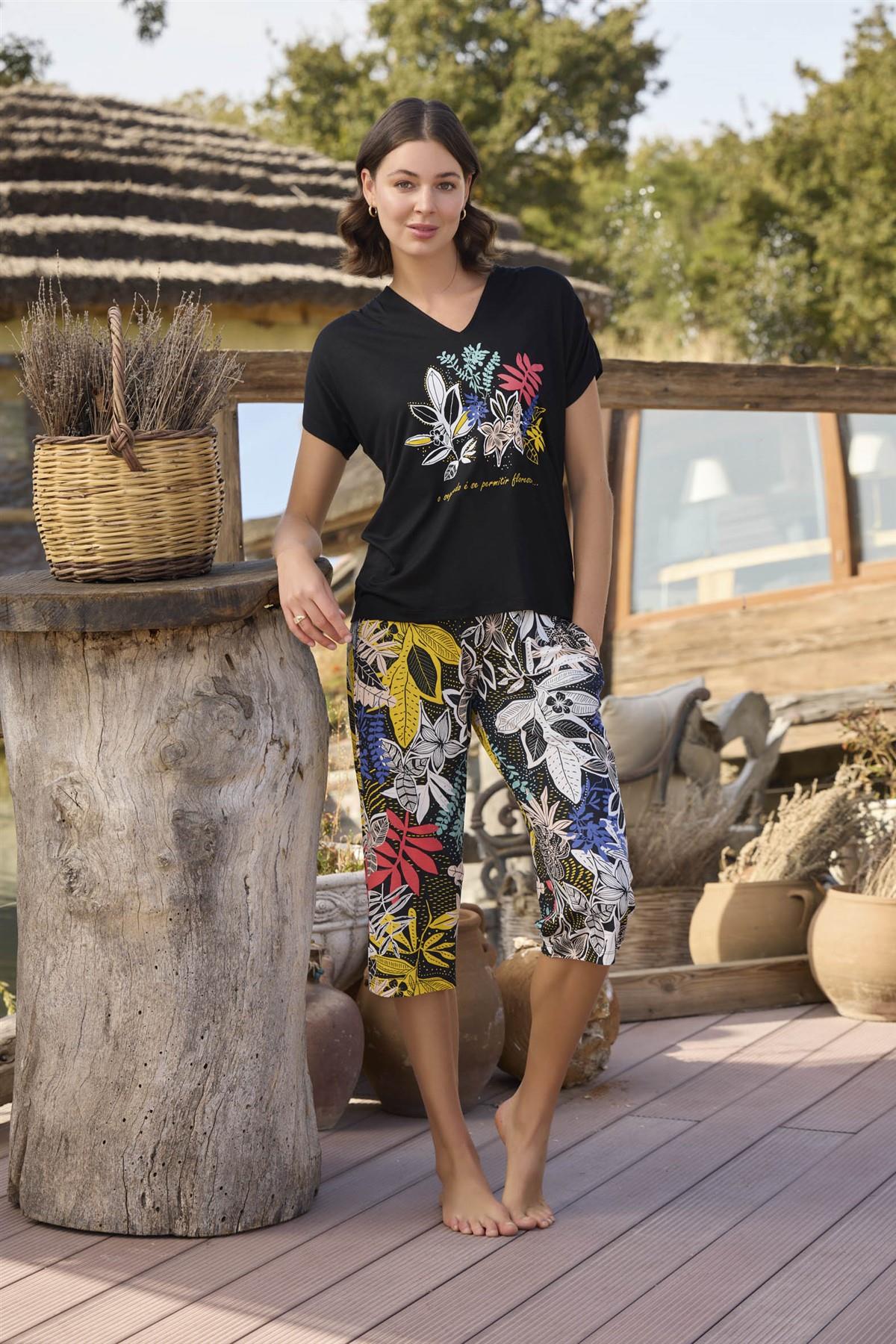 Yaprak Desenli ve Baskılı 