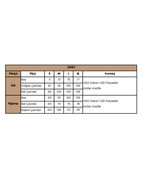 Kruvaze Yaka Kadife Pijama Takımı