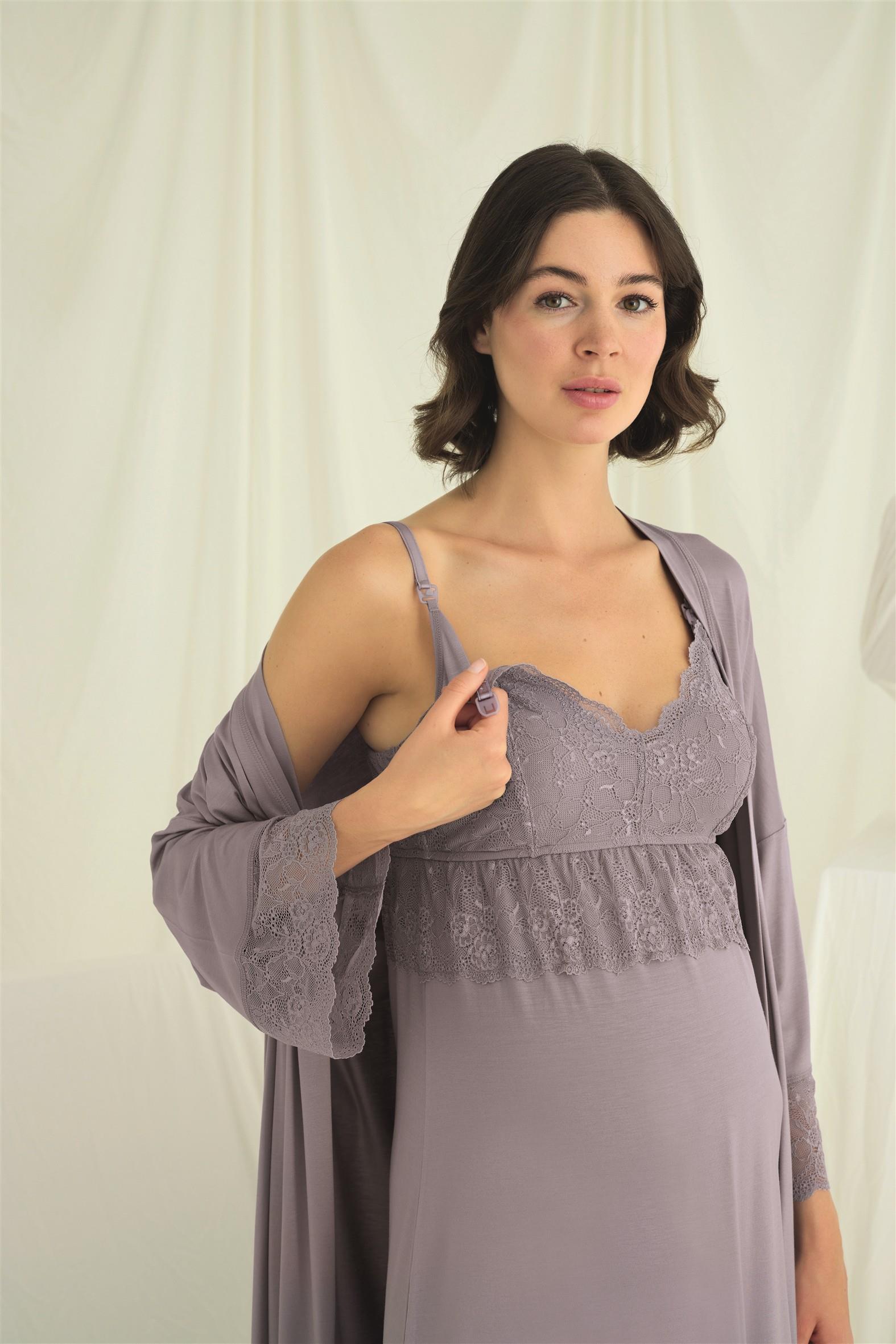 Dantelli Hamile Lohusa Sabahlık Takımı