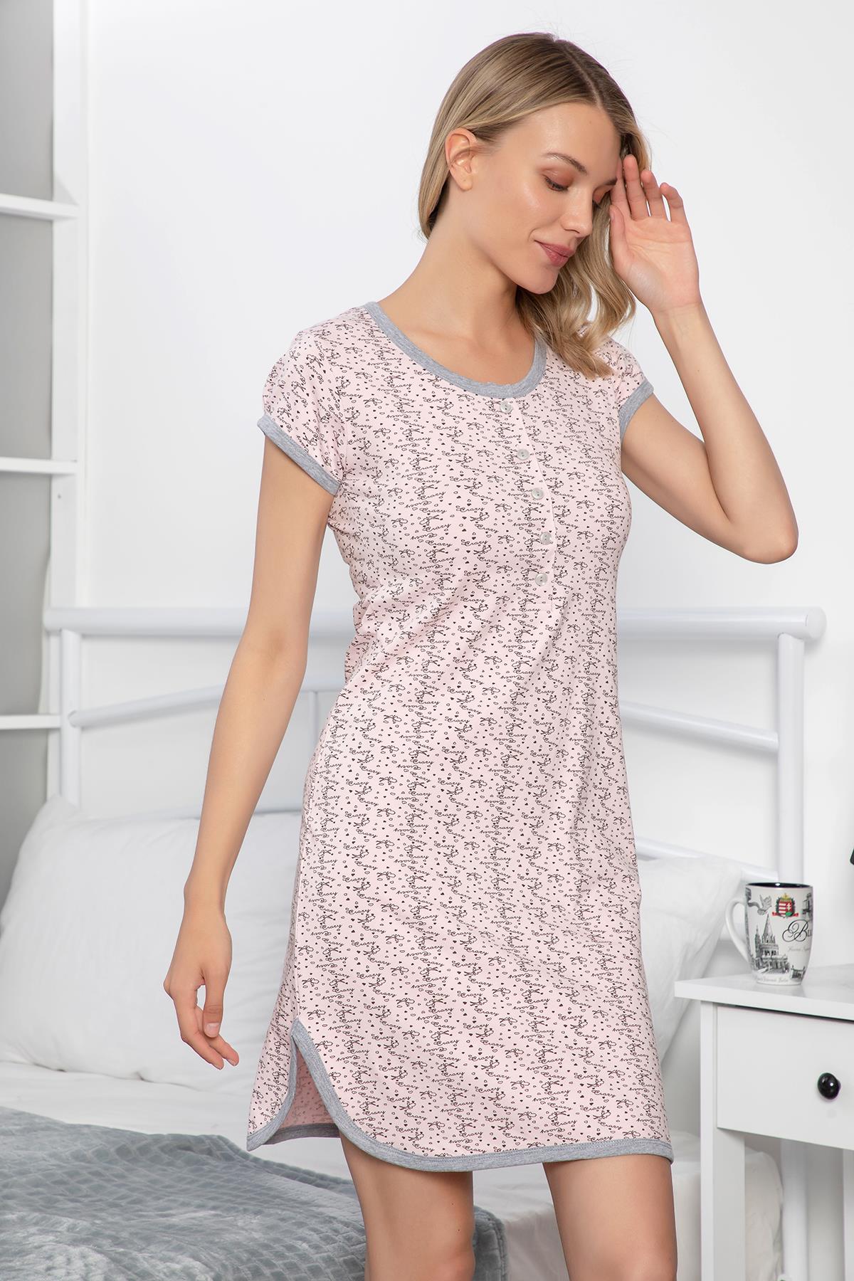 Desenli Önü Düğmeli 