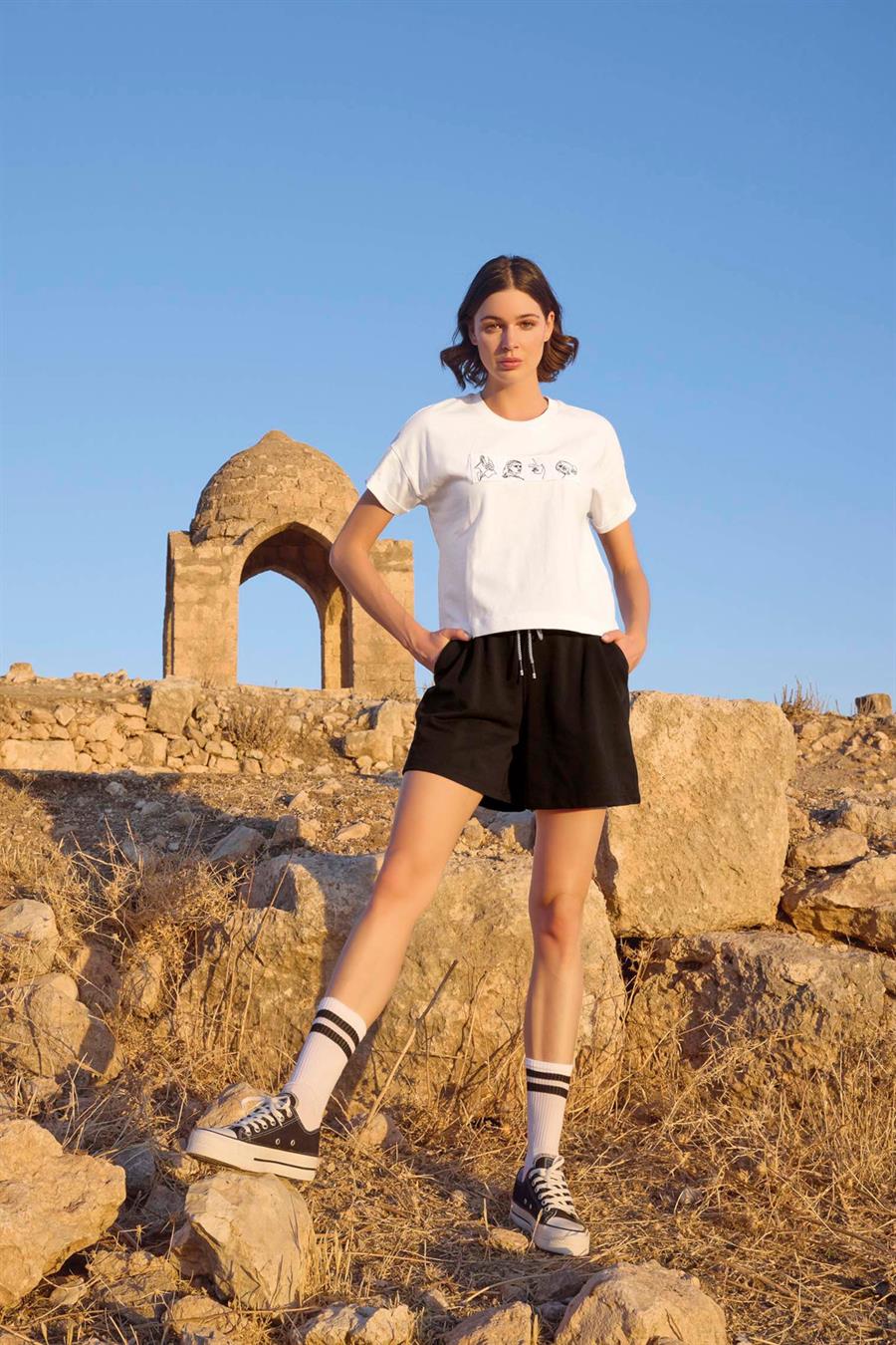 Kısa Kollu Baskılı Alt Üst Takım