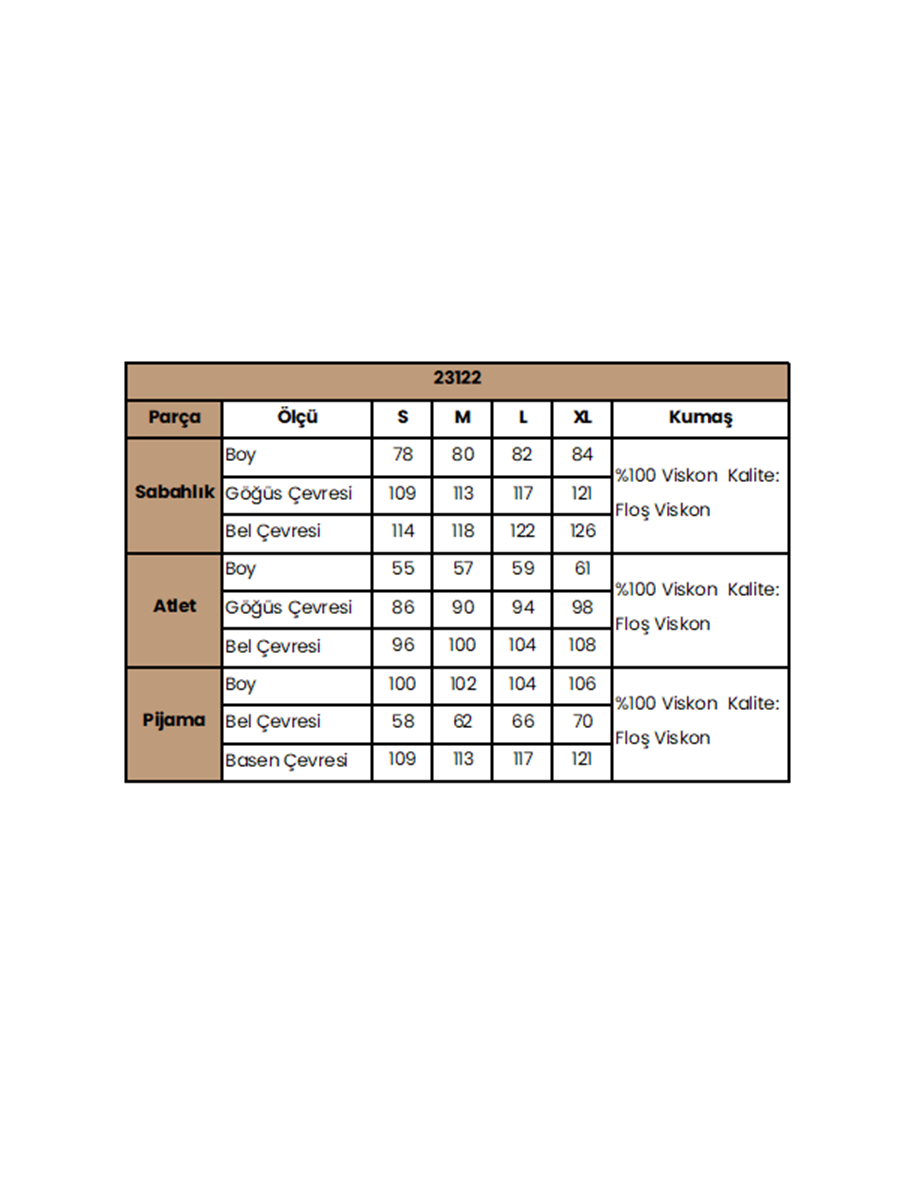 Etnik Desenli 3lü Pijama Takımı