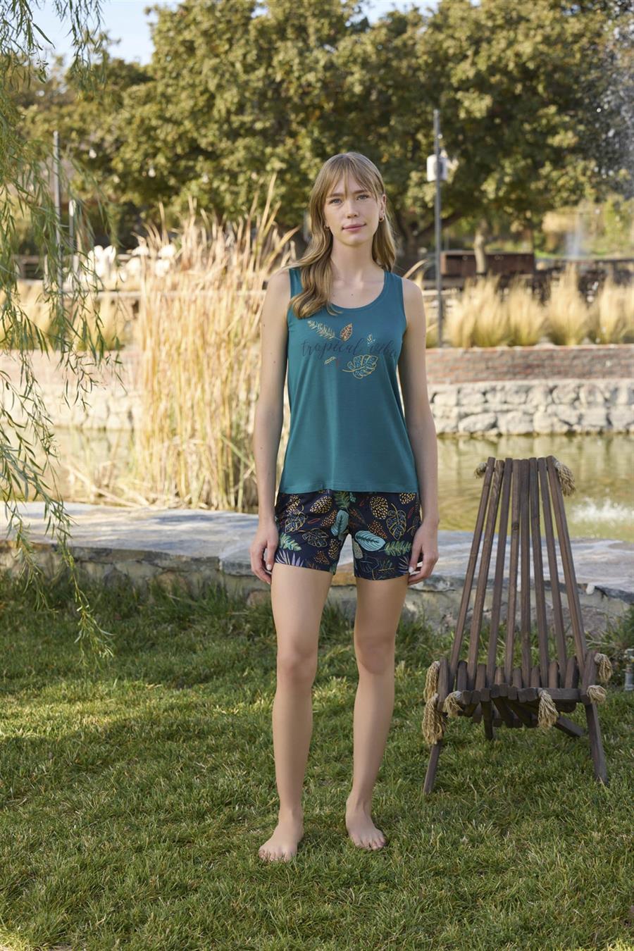 Yaprak Desenli ve Baskılı 