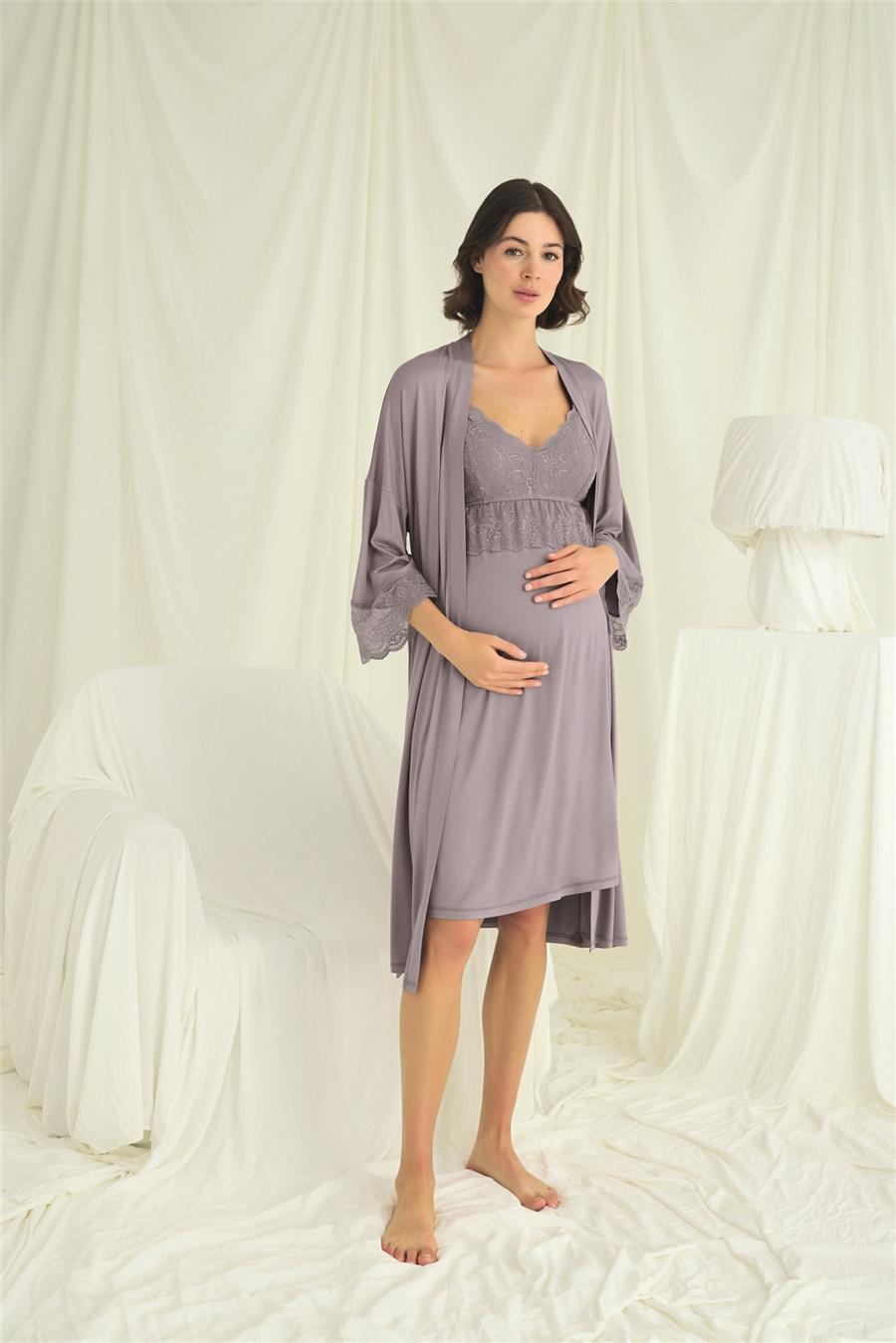 Dantelli Hamile Lohusa Sabahlık Takımı