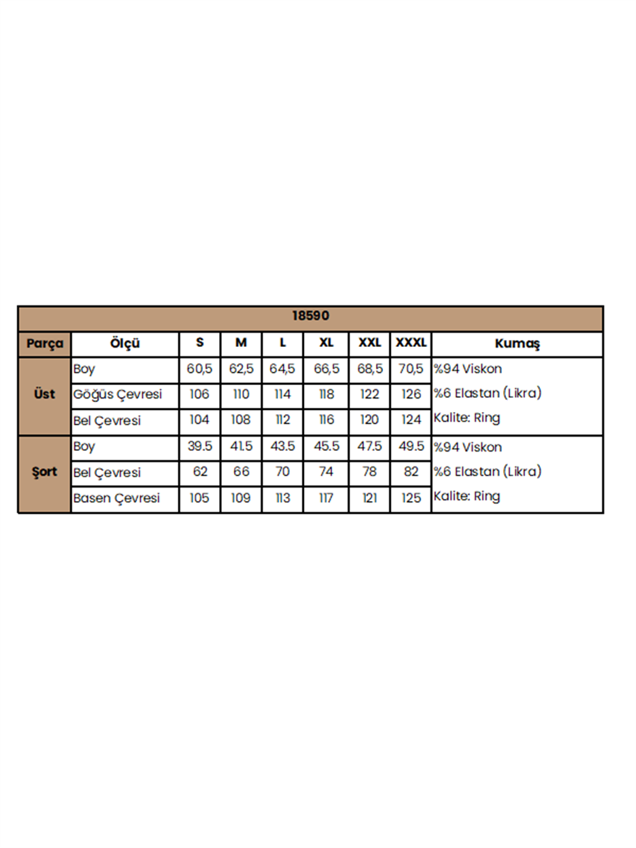 Kısa Kollu Dantelli V Yaka Şort Takımı