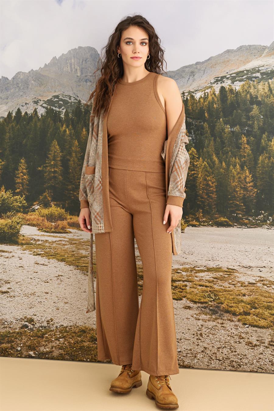 Desenli 3lü Alt Üst Takım