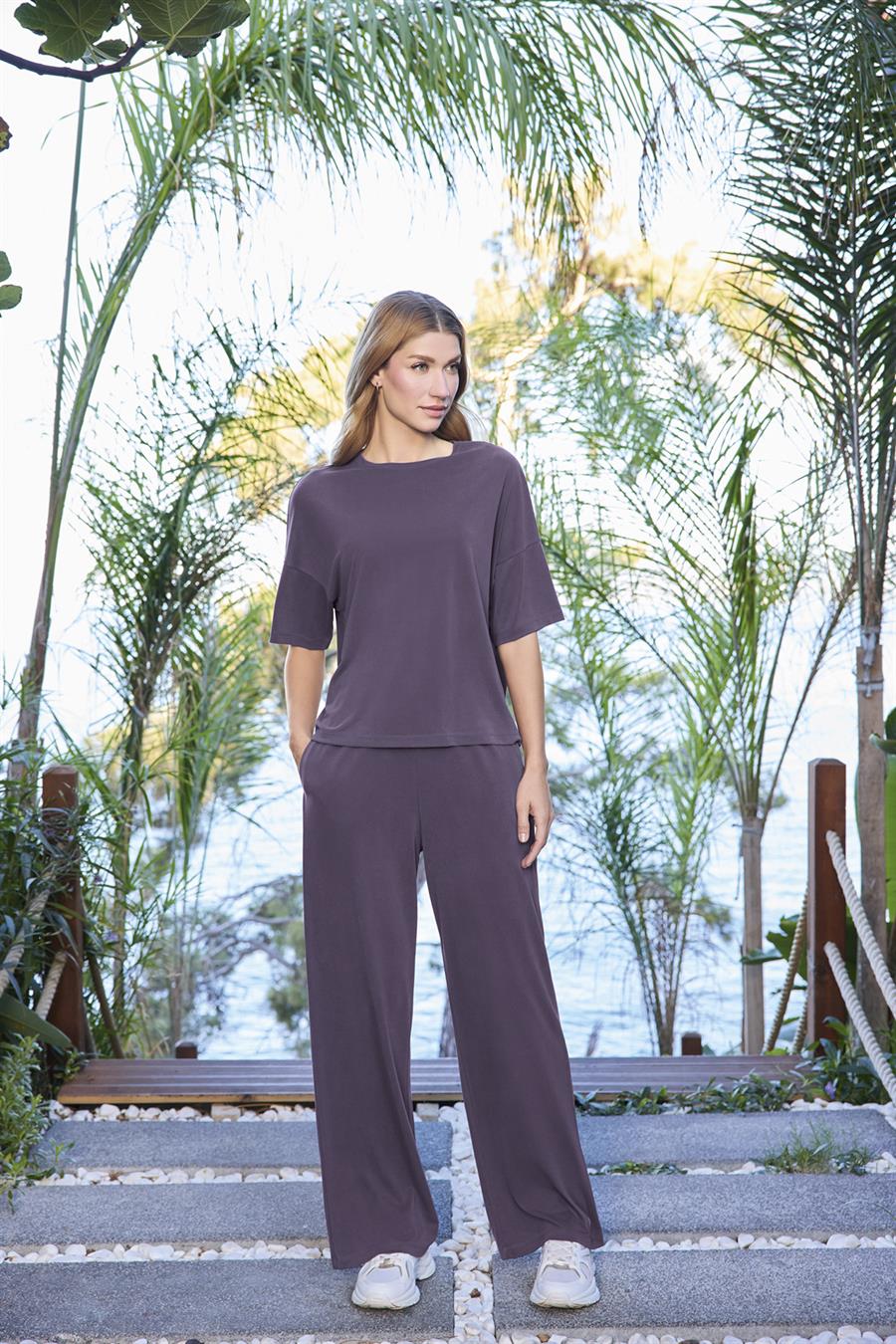 Kısa Kollu Bisiklet Yaka Alt Üst Takım