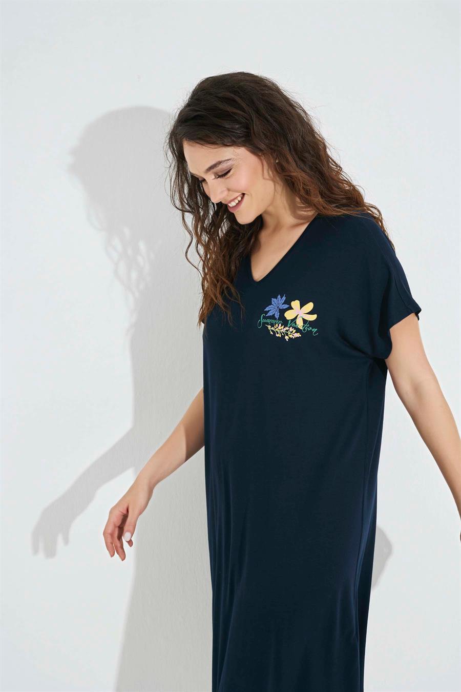 Çiçek ve Yaprak Baskılı 