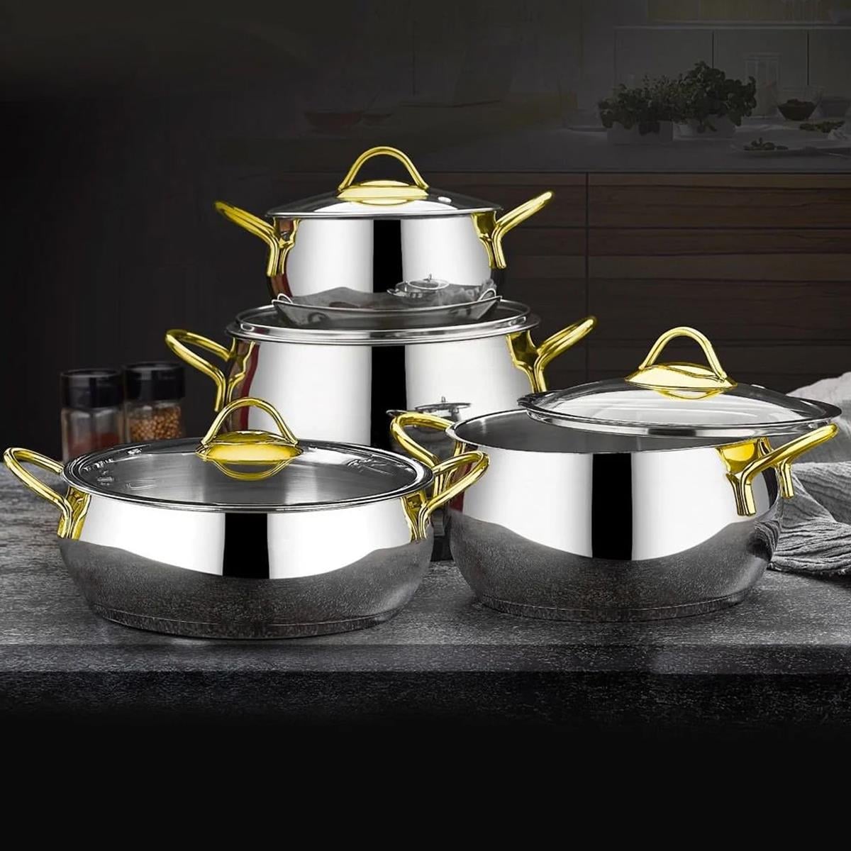  First Class FC213 Delux Collection 8 Parça Gold Güveç Tencere Seti