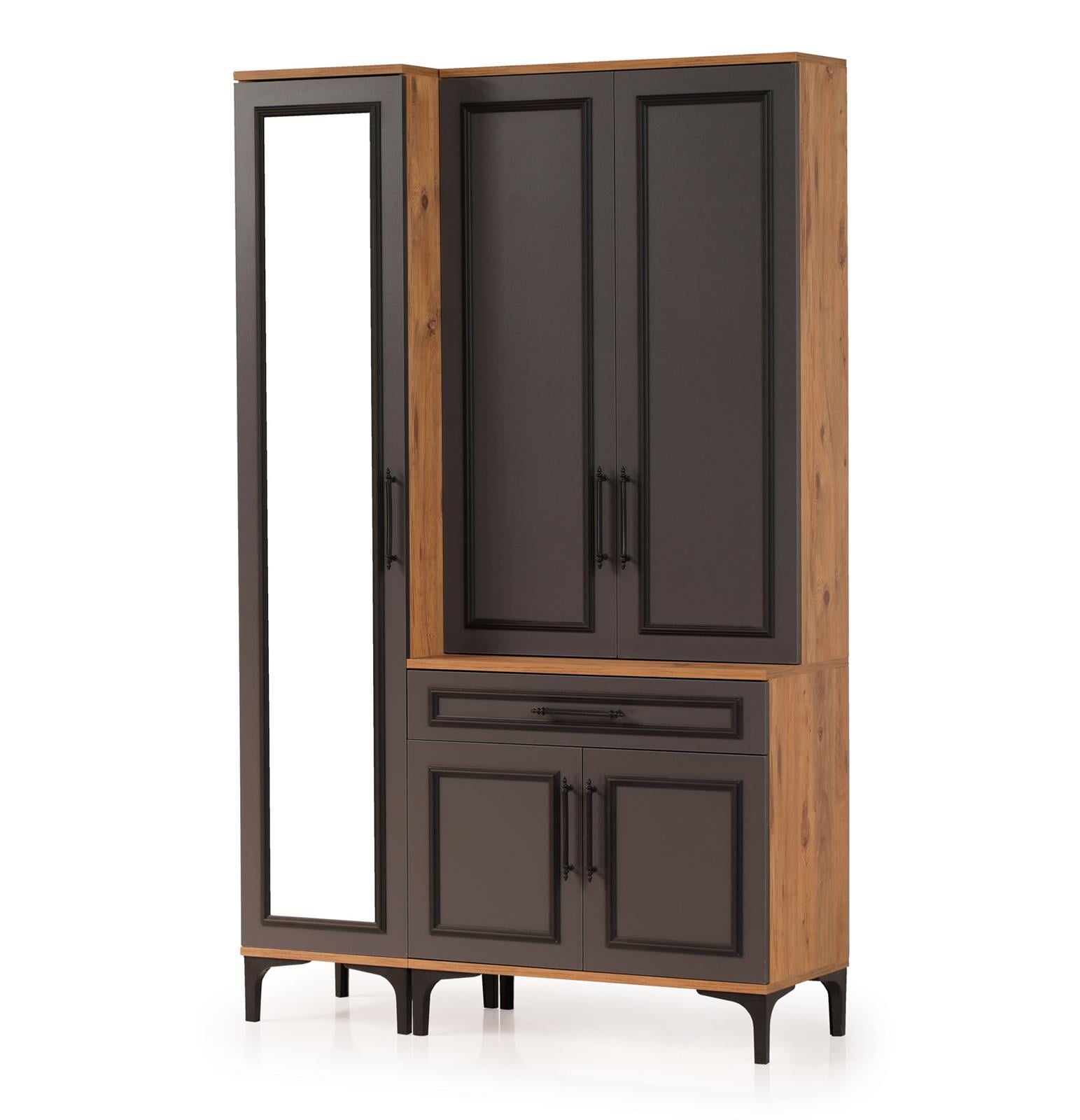 Cagiz Prt.1003 Neva Portmanto Ceviz-Antrasit