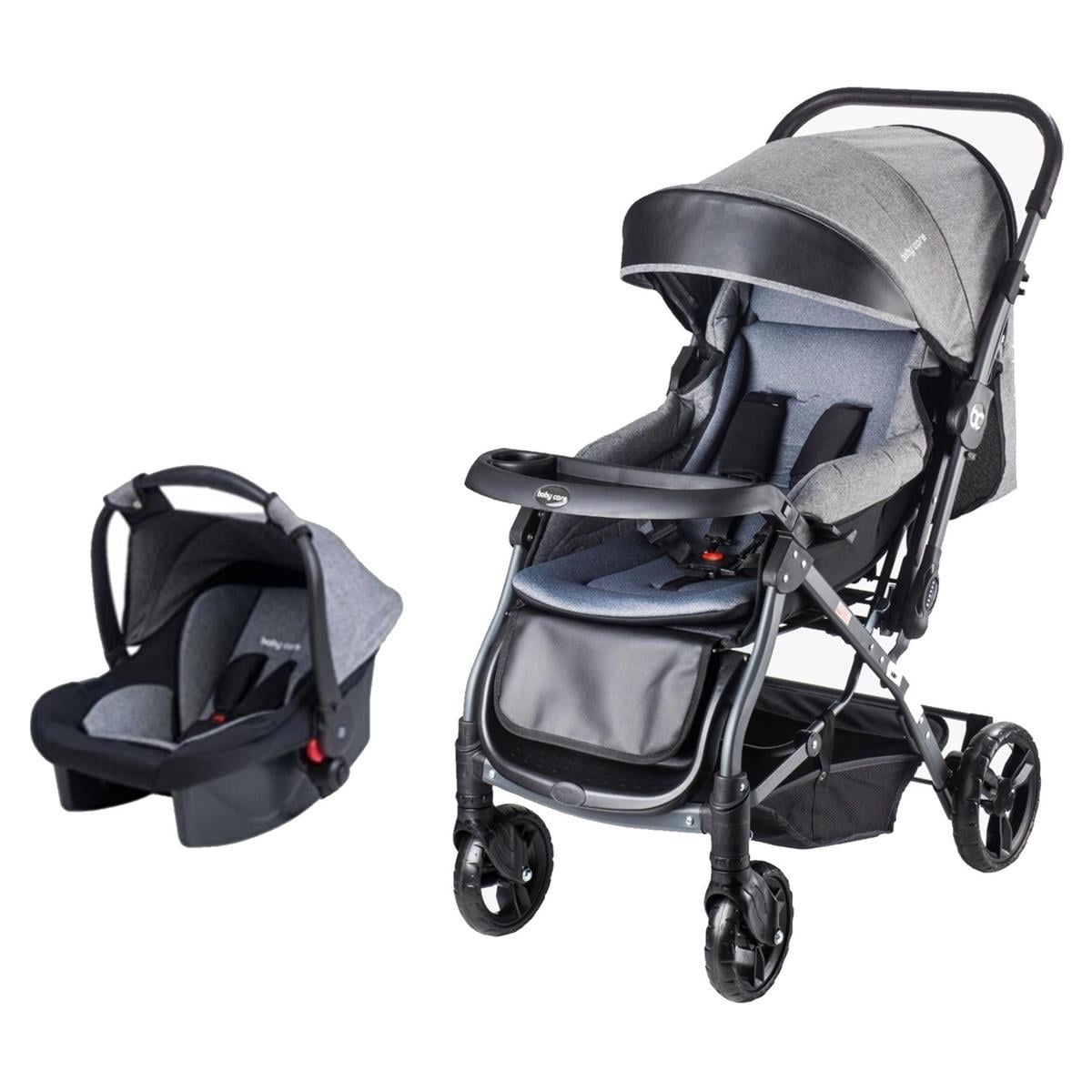 Derya Bebe Bc 65 Gri Baby Care Capron Çift Yönlü Puset