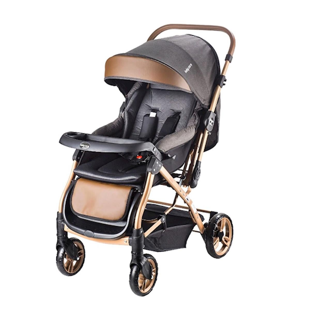 Derya Bebe BC65 Goldsiyah Baby Care Capron Çift Yönlü Puset