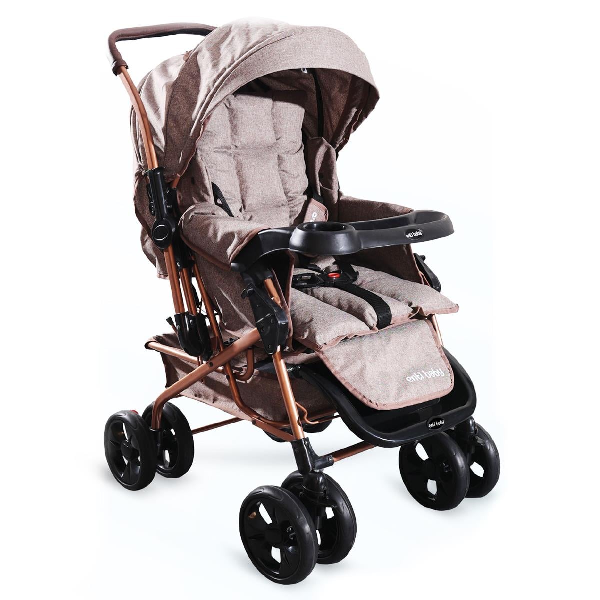 Entı Baby Mokka Gold Kahve Cıft Yonlu Bebek Arabası
