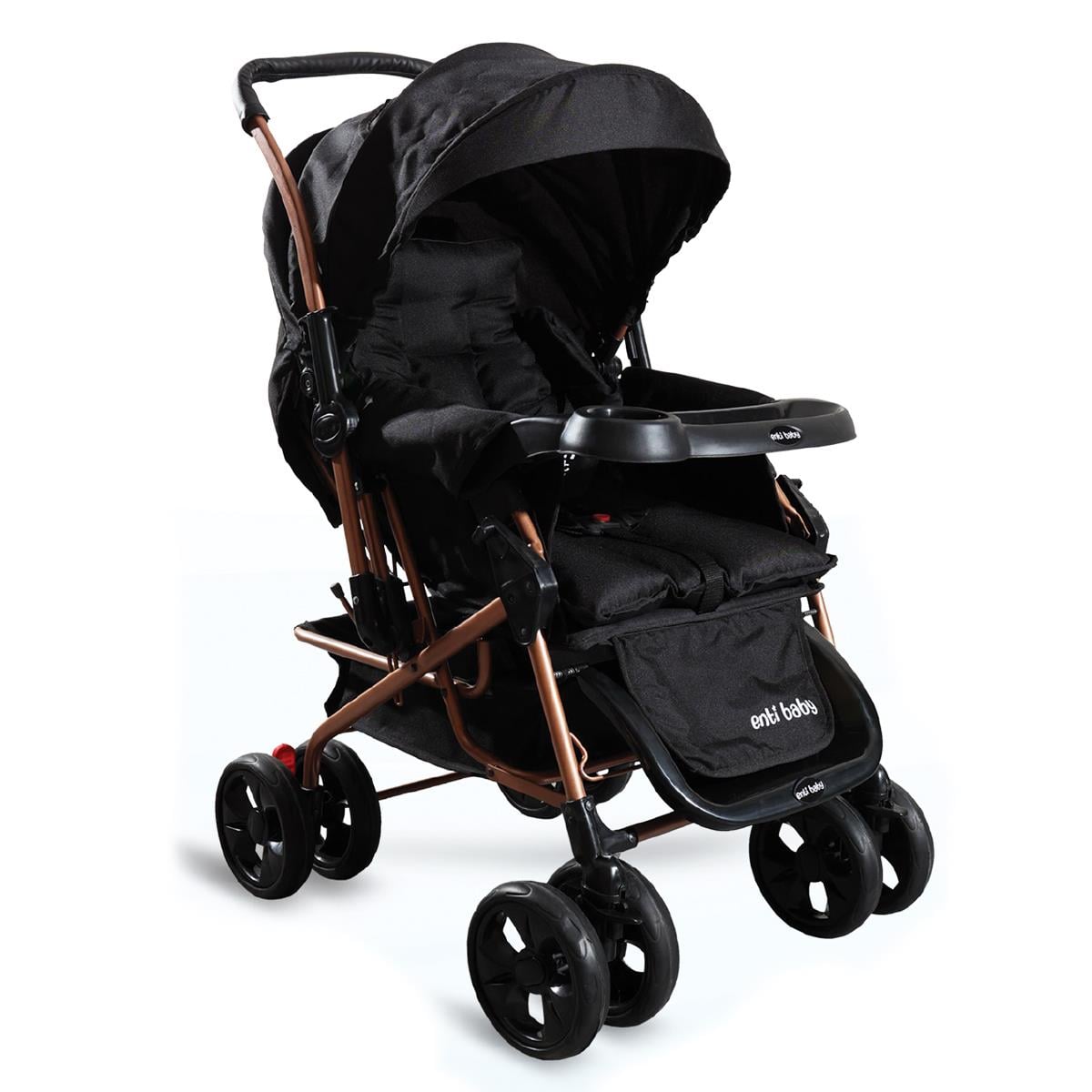 Enti Baby Mokka Gold Siyah Çift Yönlü Bebek Arabası