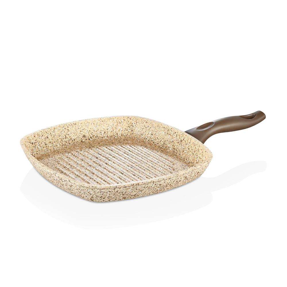 Falez Cre 3013 Creamy Granıtec 28*28 Kare Kapaksız Tava