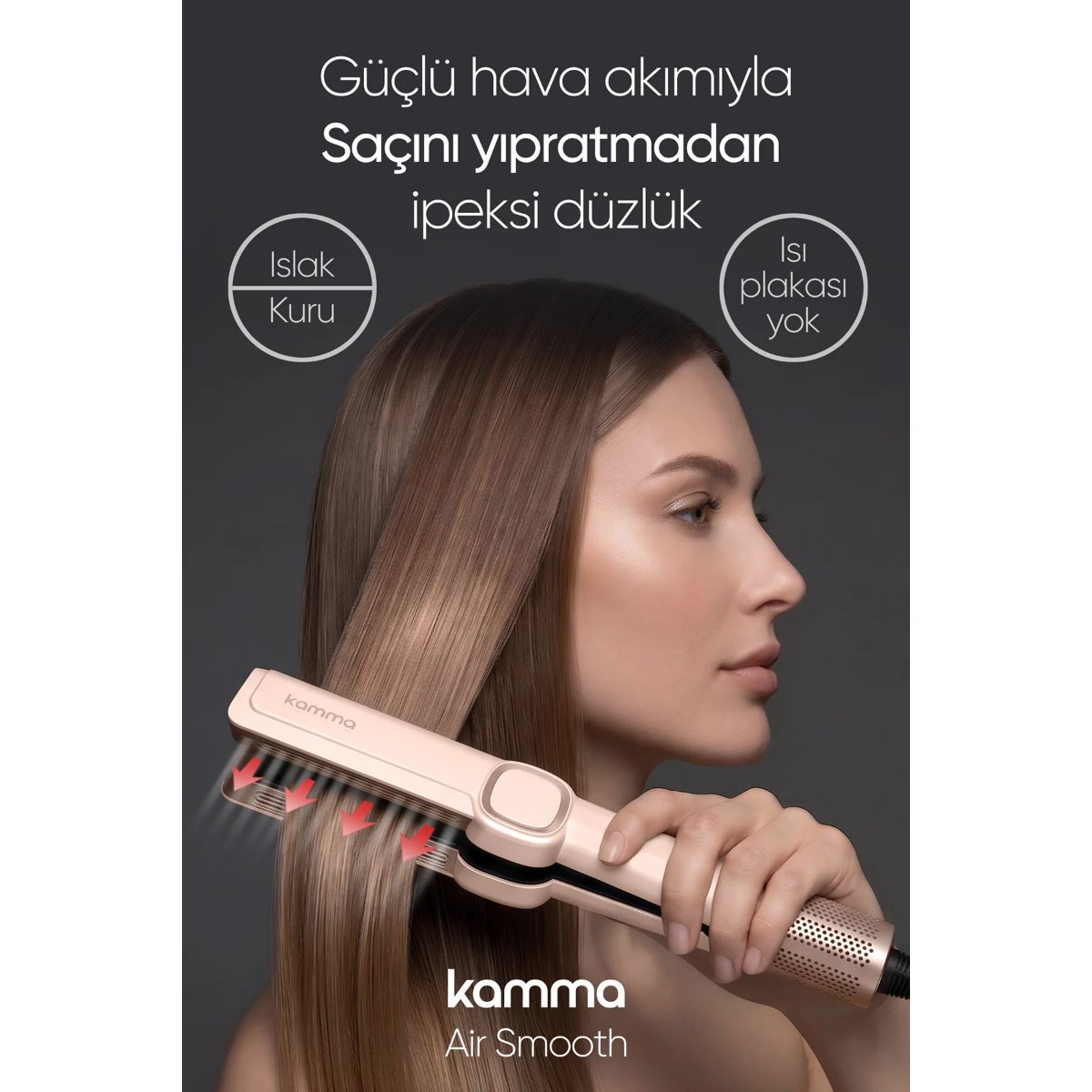 Kamma As-25 Aırsmooth Sac Duzlestırıcı-pembe