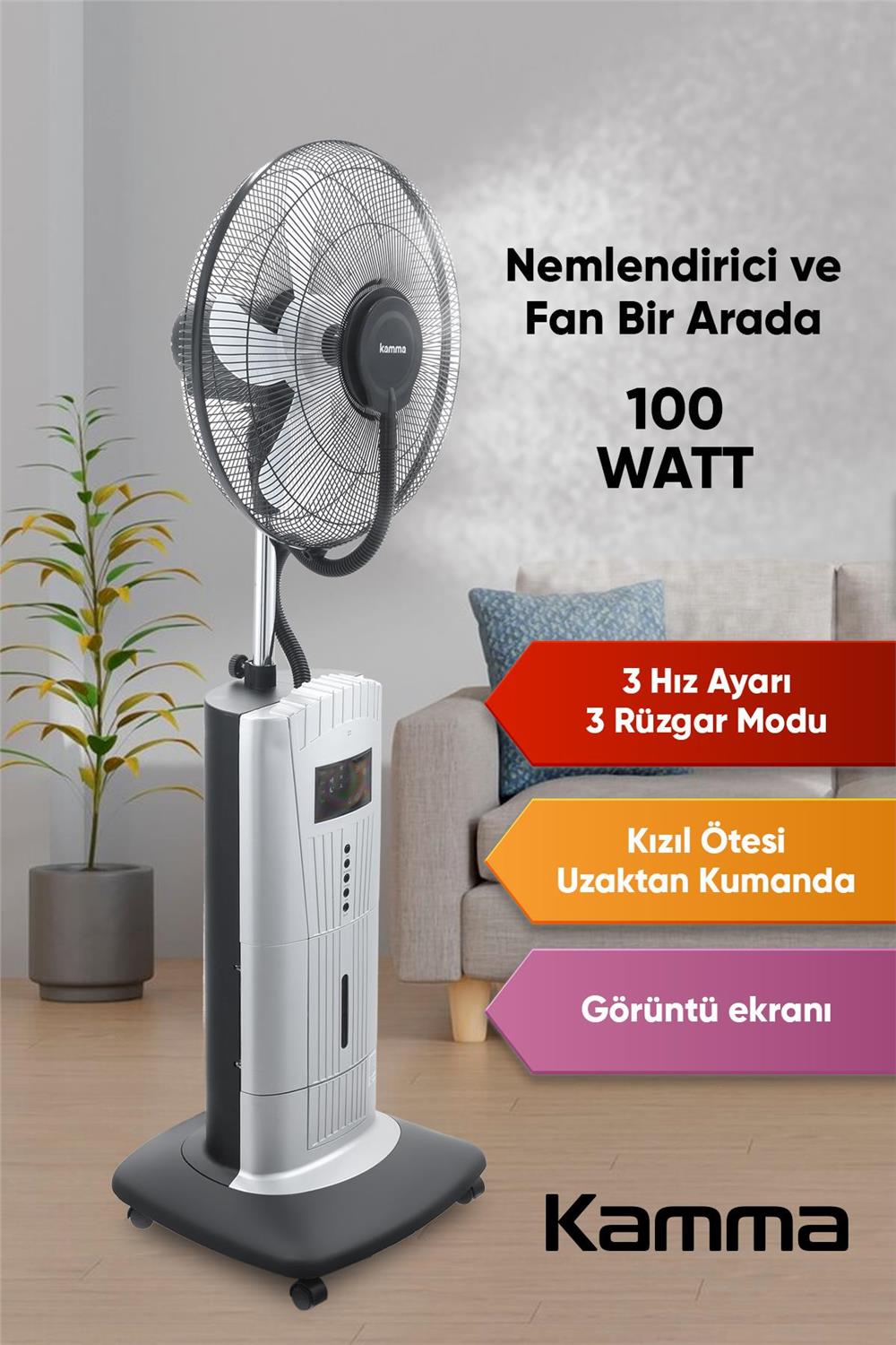 KAMMA FS-16A SOGUK BUHARLI VANTILATOR % 4 YIL GARANTI