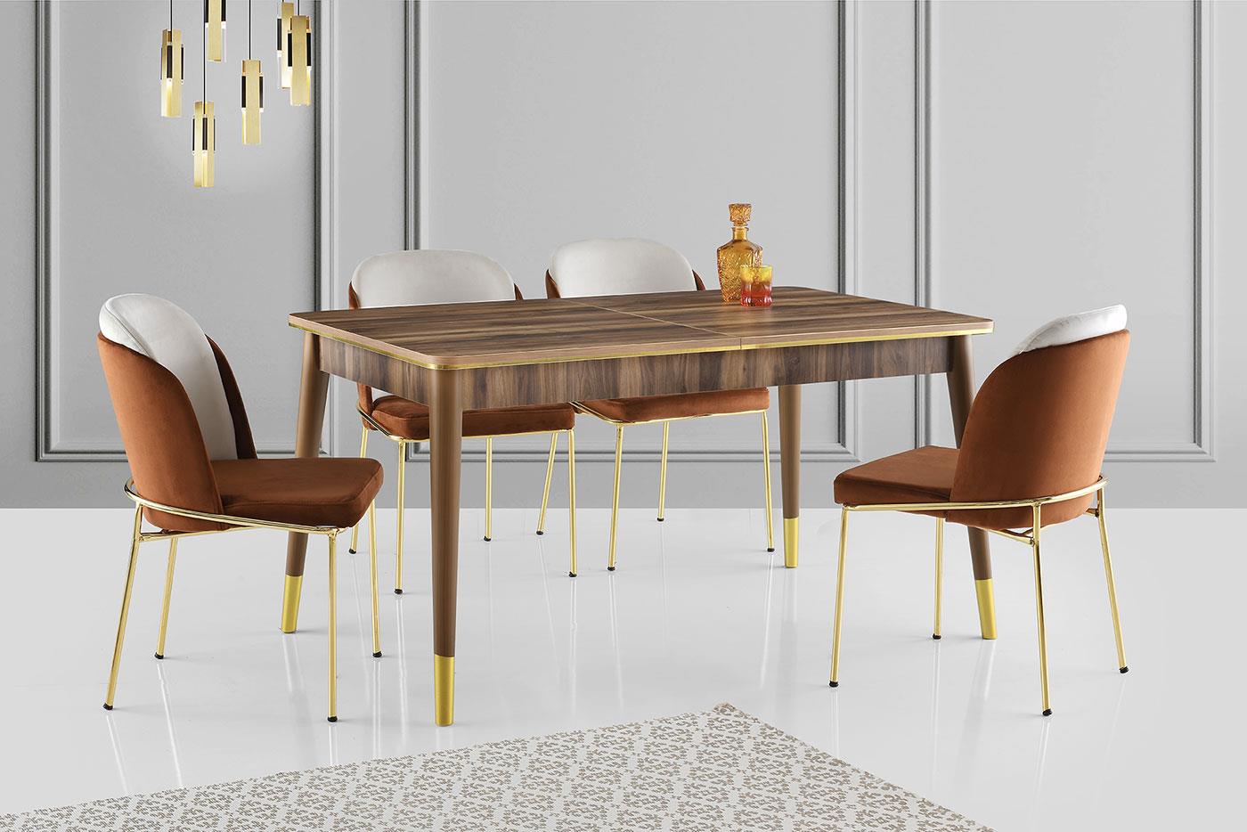 Karataş FL-1112 Flora Masa Kemence/Ceviz-Gold