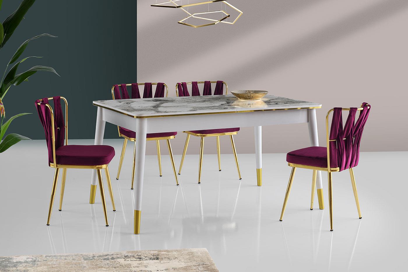 Karataş FL-1113 Flora Masa Efes/Beyaz-Gold