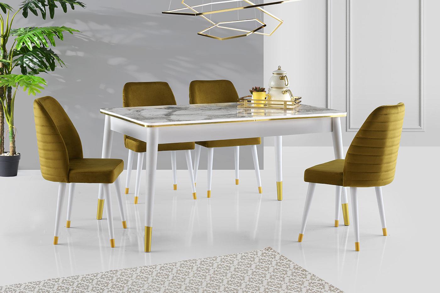 Karataş FL-1113 Flora Masa Efes/Beyaz-Gold
