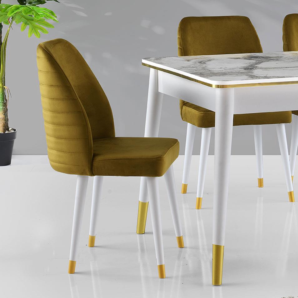 Karatas Hg-405 Hugo Sandalye Bf-17/ Beyaz-gold
