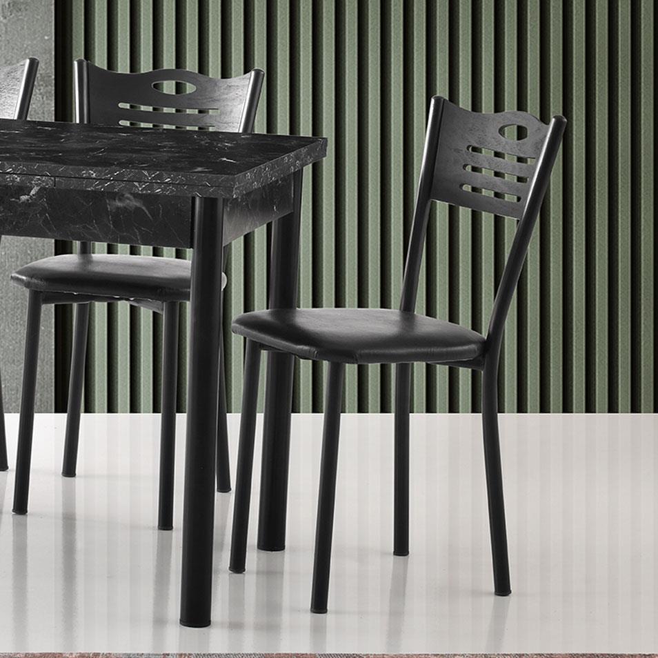 Karatas Ps-1304 Polo Sandalye Sıyah/sıyah