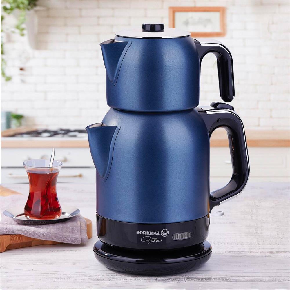 Korkmaz A331-07 Çaytema Azura/Krom Elektrikli Çaydanlık 1.7 lt