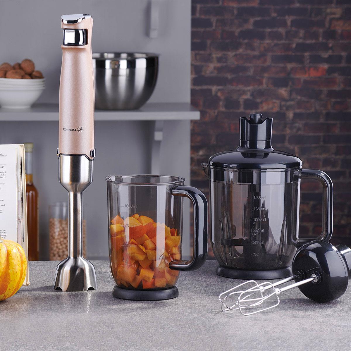 Korkmaz A449-01 Performix Mega Rosagold Blender Set