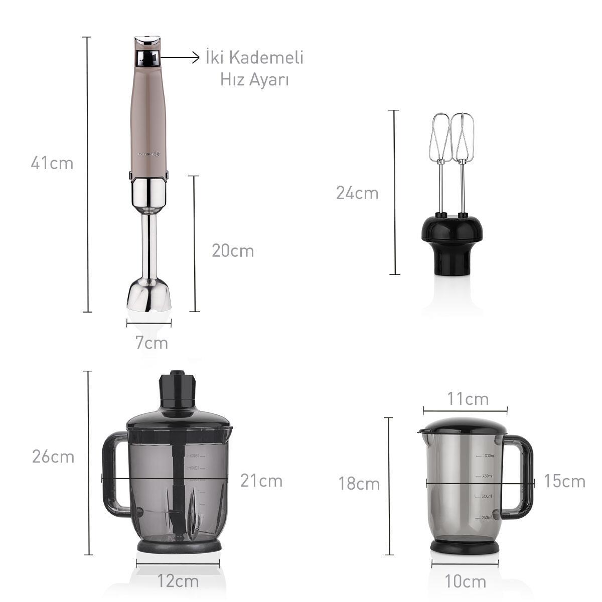 Korkmaz A449-02 Performix Mega Blender Set Bej