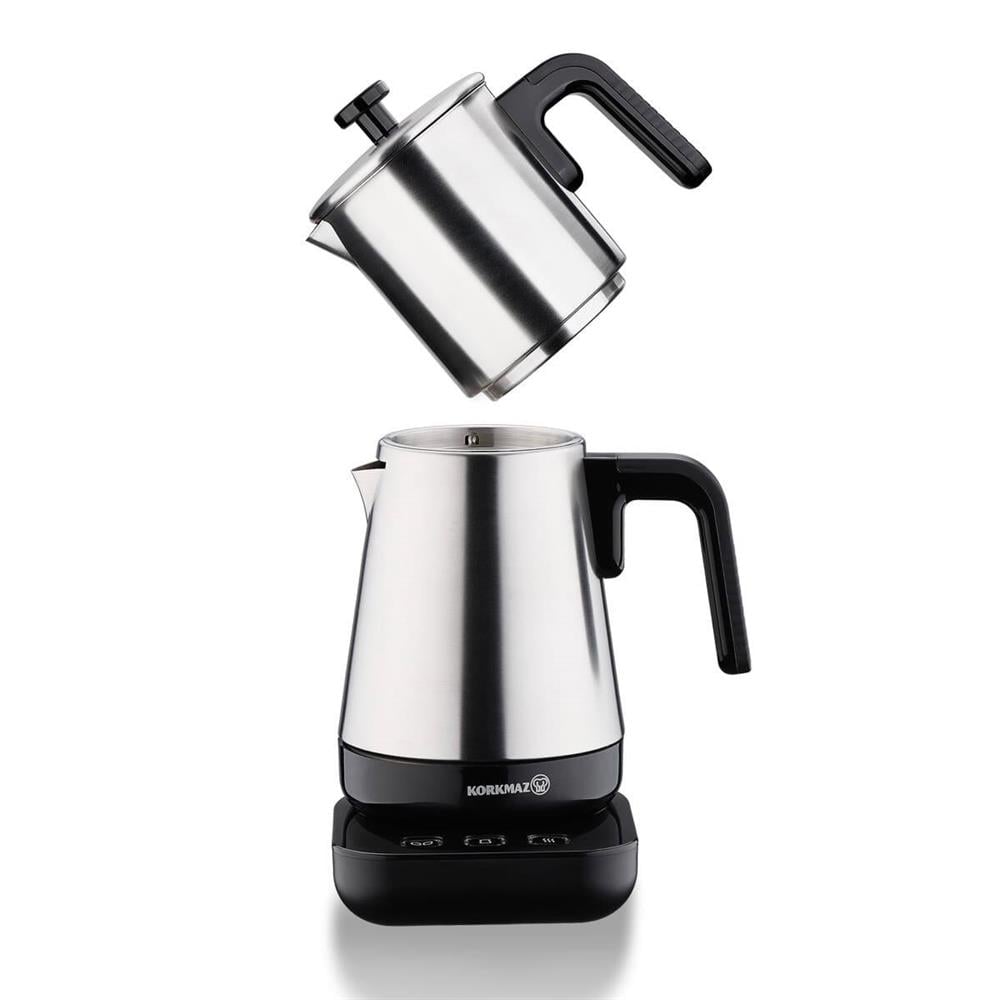 Korkmaz A850 Moderna Elektrikli Çaydanlık Siyah/Satin 1.3 lt