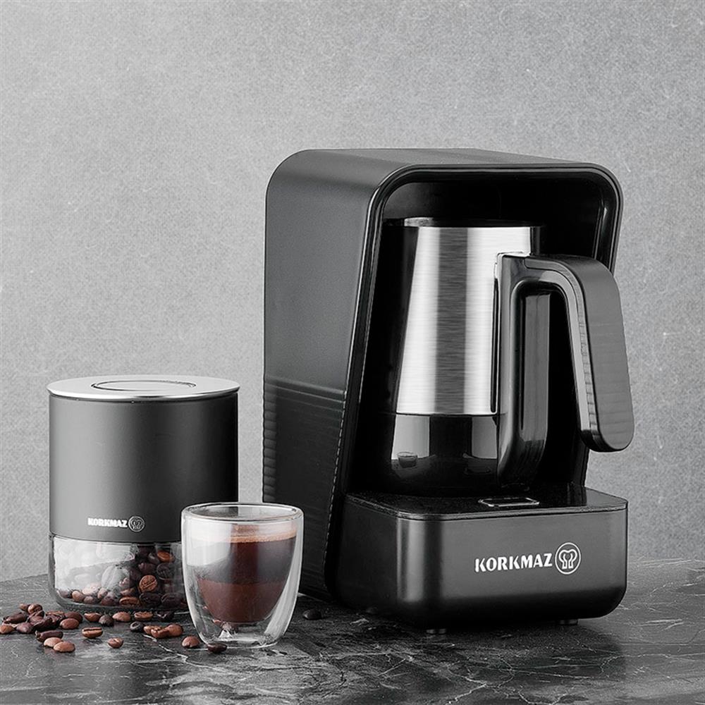 Korkmaz A863-01 Moderna Gri/Satin Kahve Makinesi