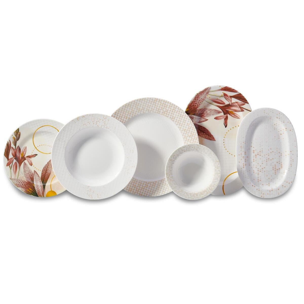 Korkmaz Vanessa Collection 55 Parça Yuvarlak Yemek Takımı A8866