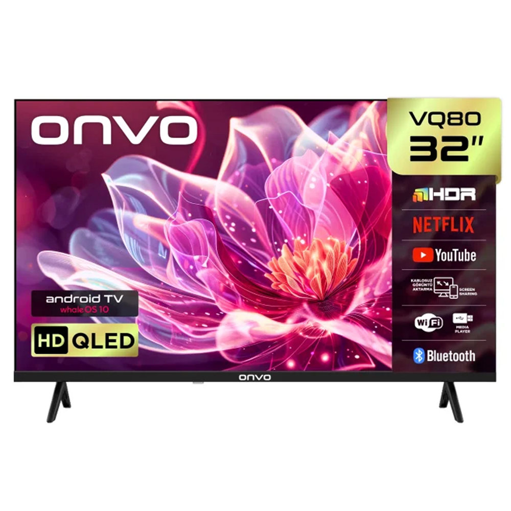 Onvo 32VQ80F3HA 32 82 Ekran Uydu Alıcılı HD Ready WhaleOS10 QLED TV