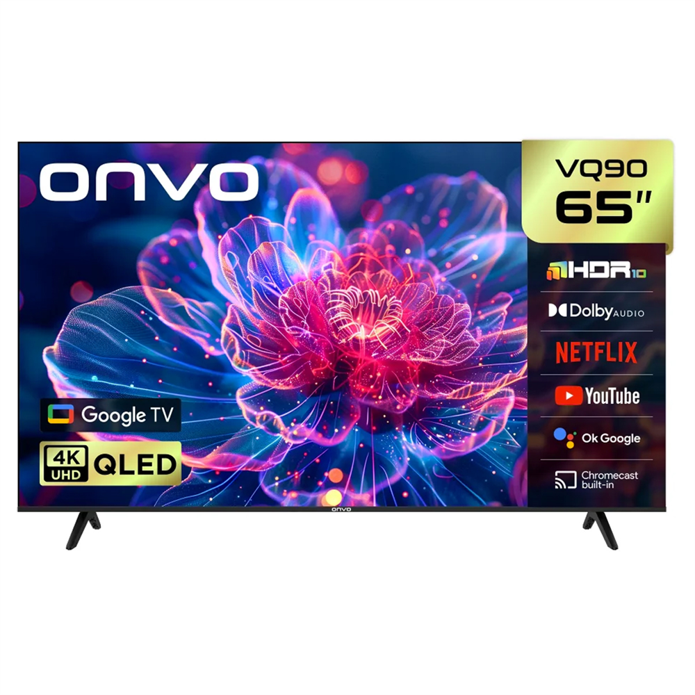Onvo 65VQ90F3UA 65 165 Ekran 4K Ultra HD Google Smart QLED TV