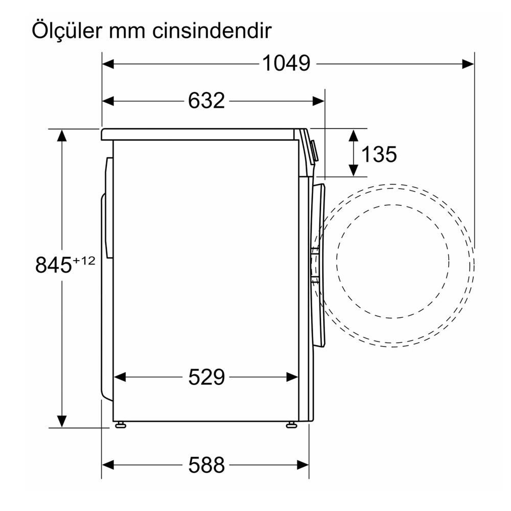 Profilo CGA142ZXTR 9 kg 1200 Devir Çamaşır Makinesi