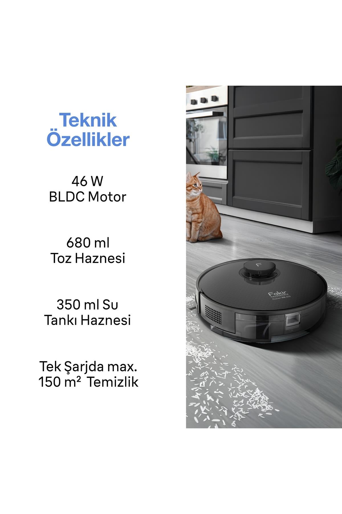 Fakir Robert RS 800 Robot Süpürge