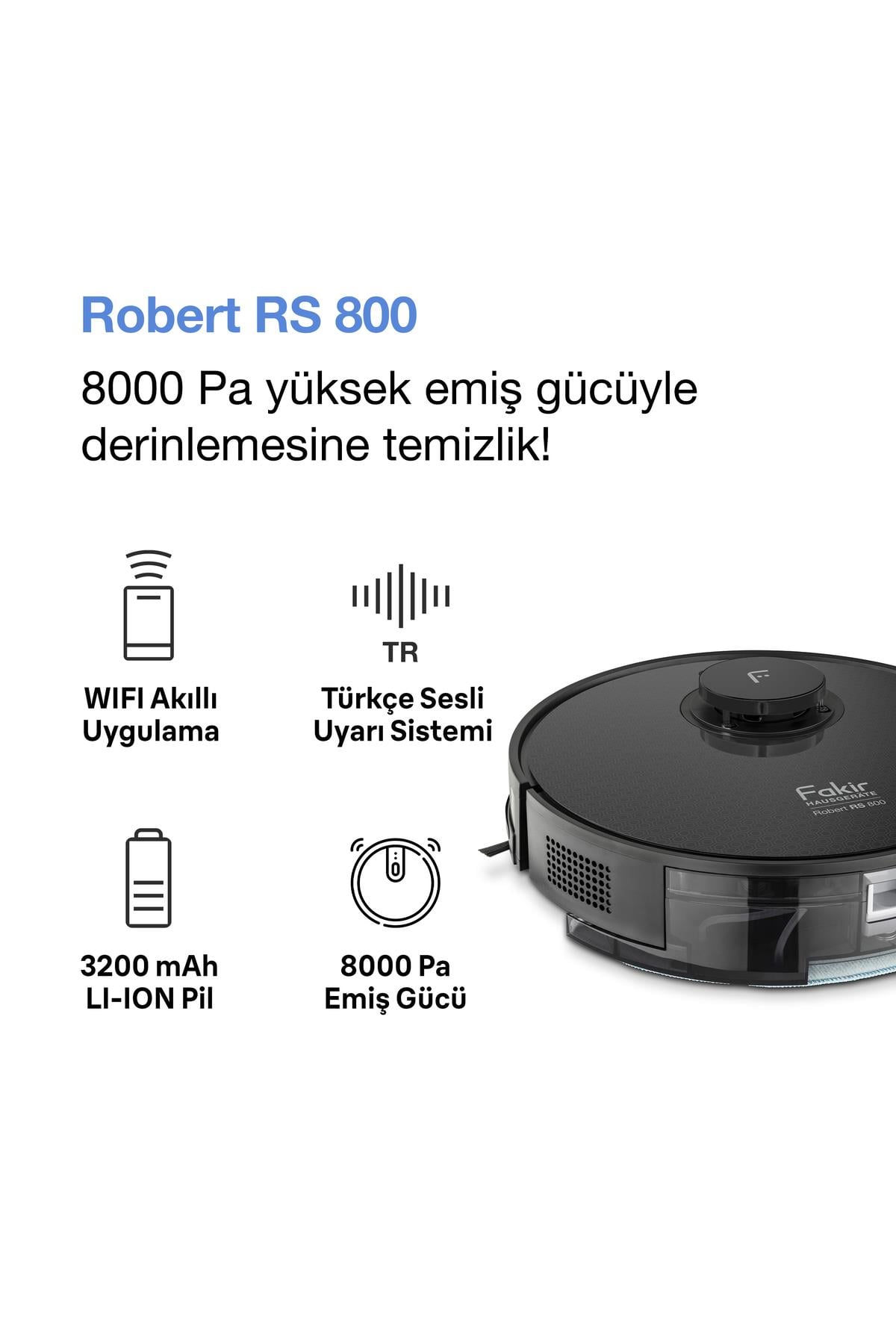 Fakir Robert RS 800 Robot Süpürge