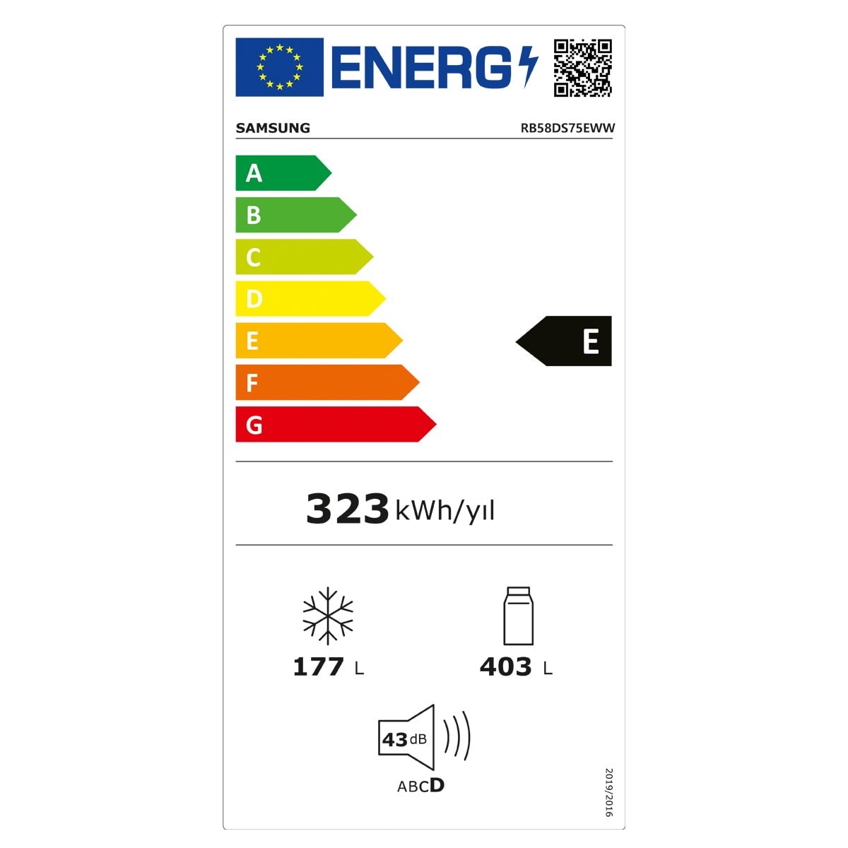 Samsung RB58DS75EWW/TR Kombi Buzdolabı