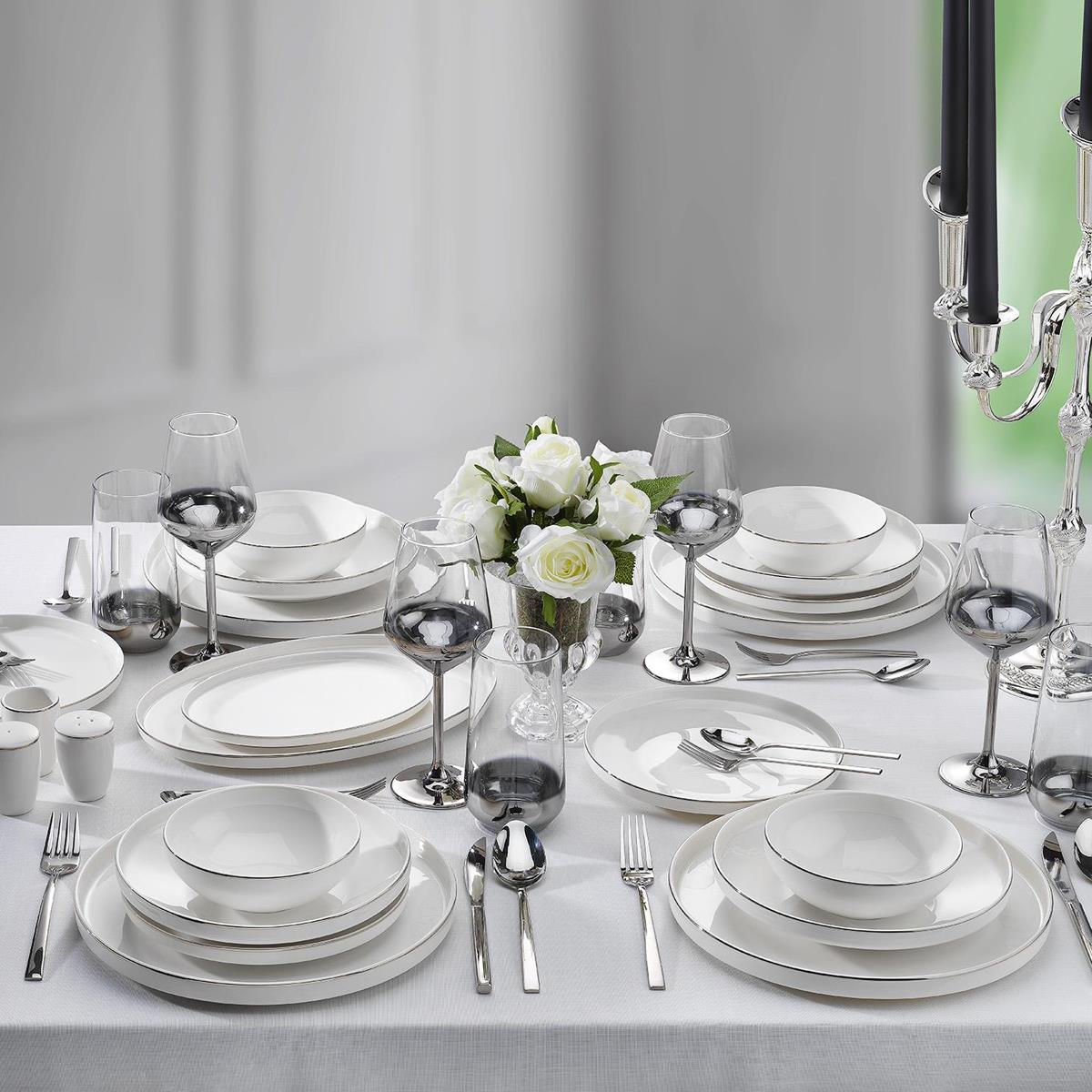 Schafer Adel Yemek Takımı 56 Parça Platin
