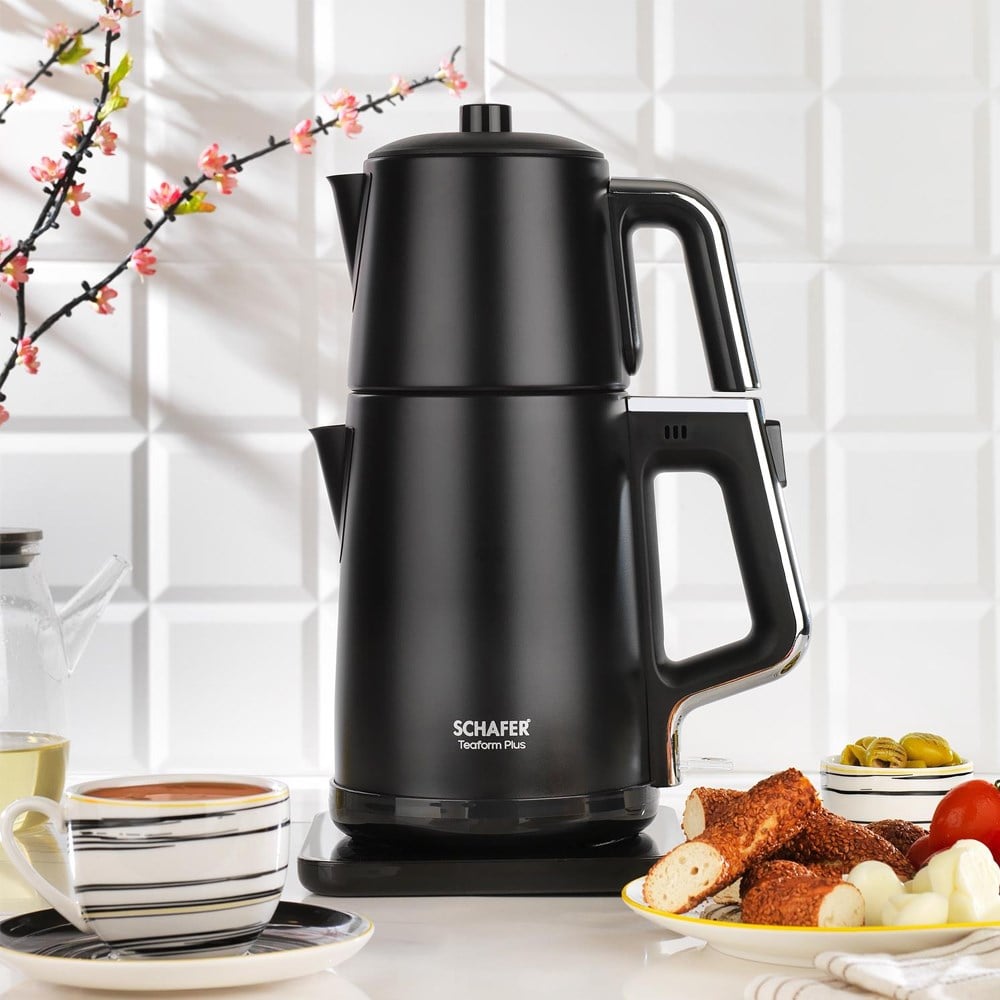 Schafer Teaform Elektrikli Çay Makinesi-Siyah
