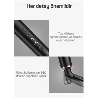 Arzum AR5068 Superstar Touch Saç Düzleştirici Fırça - Siyah