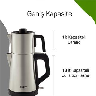 Arzum AR3129 Deminde Çay Makinesi - Inox