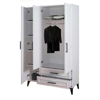 Cagiz Nil 3 Kapaklı Dolap / Beyaz