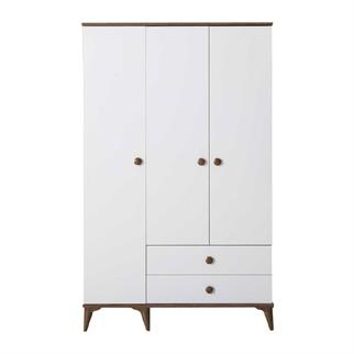Cagiz Rüya 3 120 Cm Kapılı Dolap - Ceviz - Beyaz