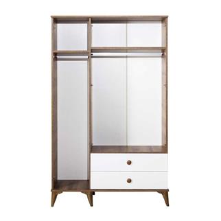 Cagiz Rüya 3 120 Cm Kapılı Dolap - Ceviz - Beyaz