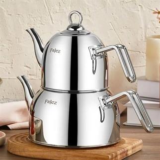 Falez Ares Orta Boy Çelik Çaydanlık Takımı